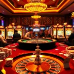 Experience luxury gaming at XX88 Casino with poker, roulette, and vibrant slot machines.
