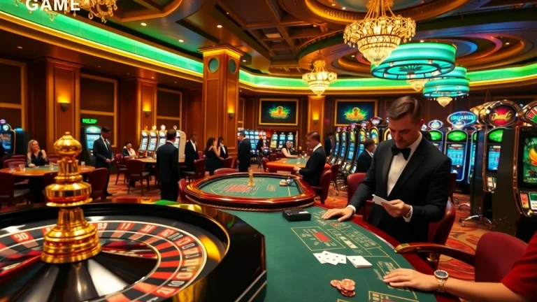Experience the excitement of gambling at gamebaidoithuong.trading with luxurious casino tables and slot machines.