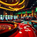 Experience the thrill of KK55 with poker chips and roulette excitement in a luxurious casino.