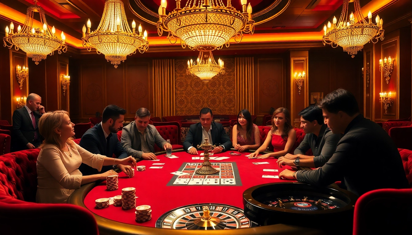 Players engaging in high-stakes poker at the luxurious DA88 casino, capturing thrilling moments.