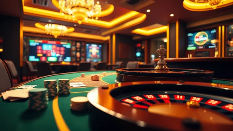 Xocdia88 showcases an exciting online casino gaming experience with poker chips and roulette wheel.