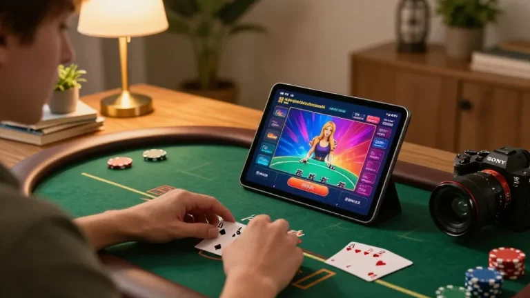 Experience engaging online gaming at home with SC88 casino app displayed on tablet