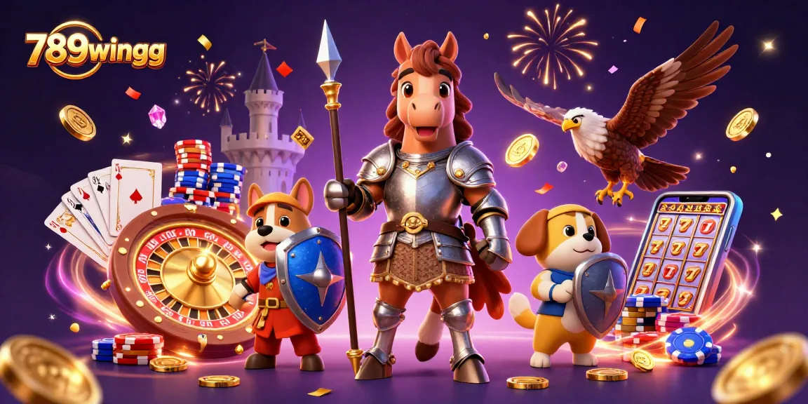 Experience the exciting gameplay of 789wingg with knights, treasure, and spinning roulette!
