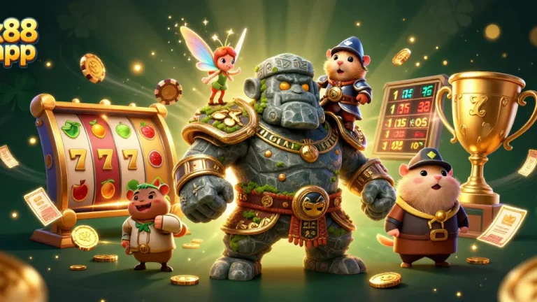 Experience thrilling gameplay with the x88 app featuring vibrant casino scenes and dynamic slot elements.